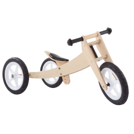 3-in-1 Balance Bike, Multistage Wooden Walking Tricycle Convertible, Boys/Girls Toy, Indoor/Outdoor